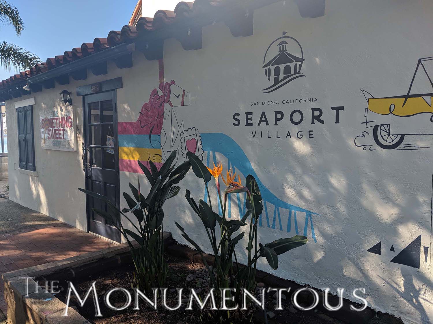 Seaport Village Mural - San Diego Vintage Travel Decal Street Art