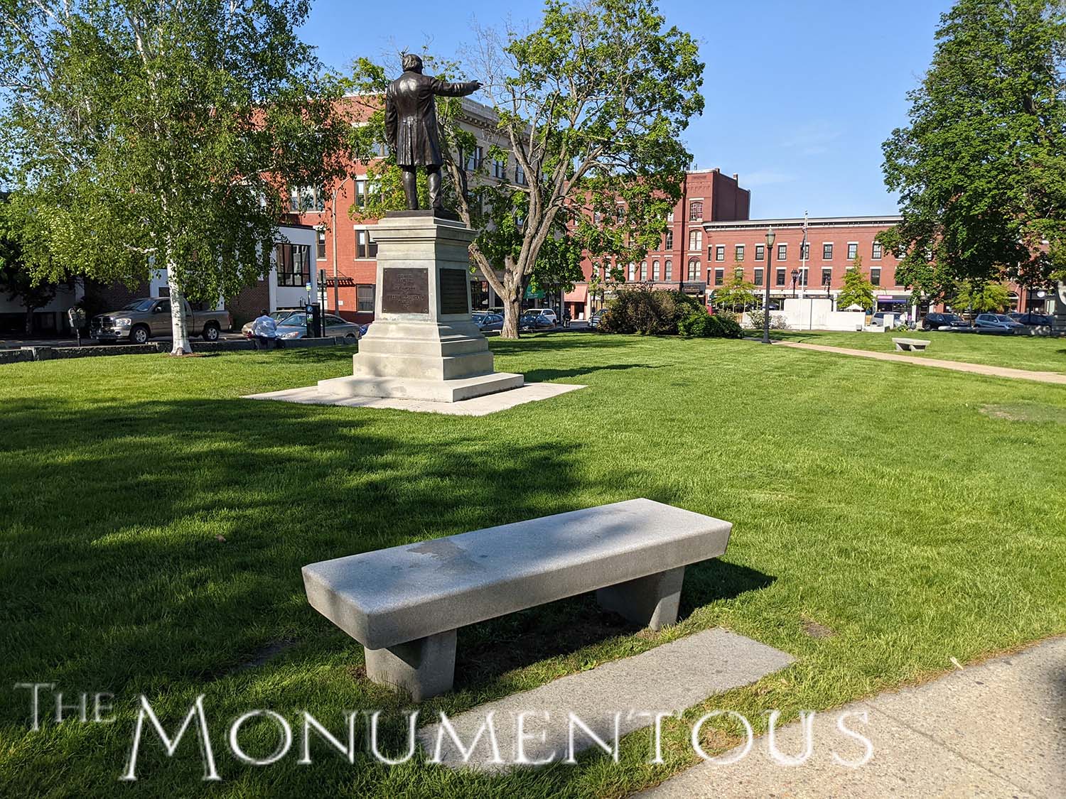 Statues and Memorials at the New Hampshire Capital Plaza Celebrate a ...