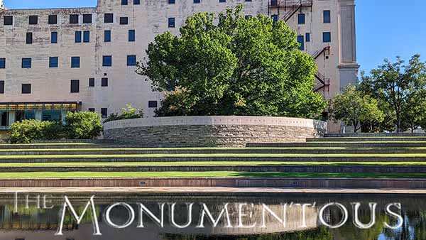 Oklahoma City National Memorial & Museum - The Survivor Tree — a symbol of  hope and resiliency in our community. The inscription around the tree reads  The spirit of this city and